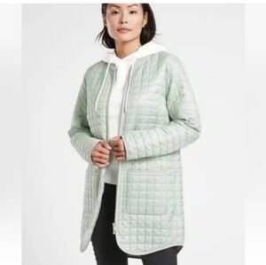 Athleta Grandview PrimaLoft Shell Jacket Coat - Small  Coast Gray